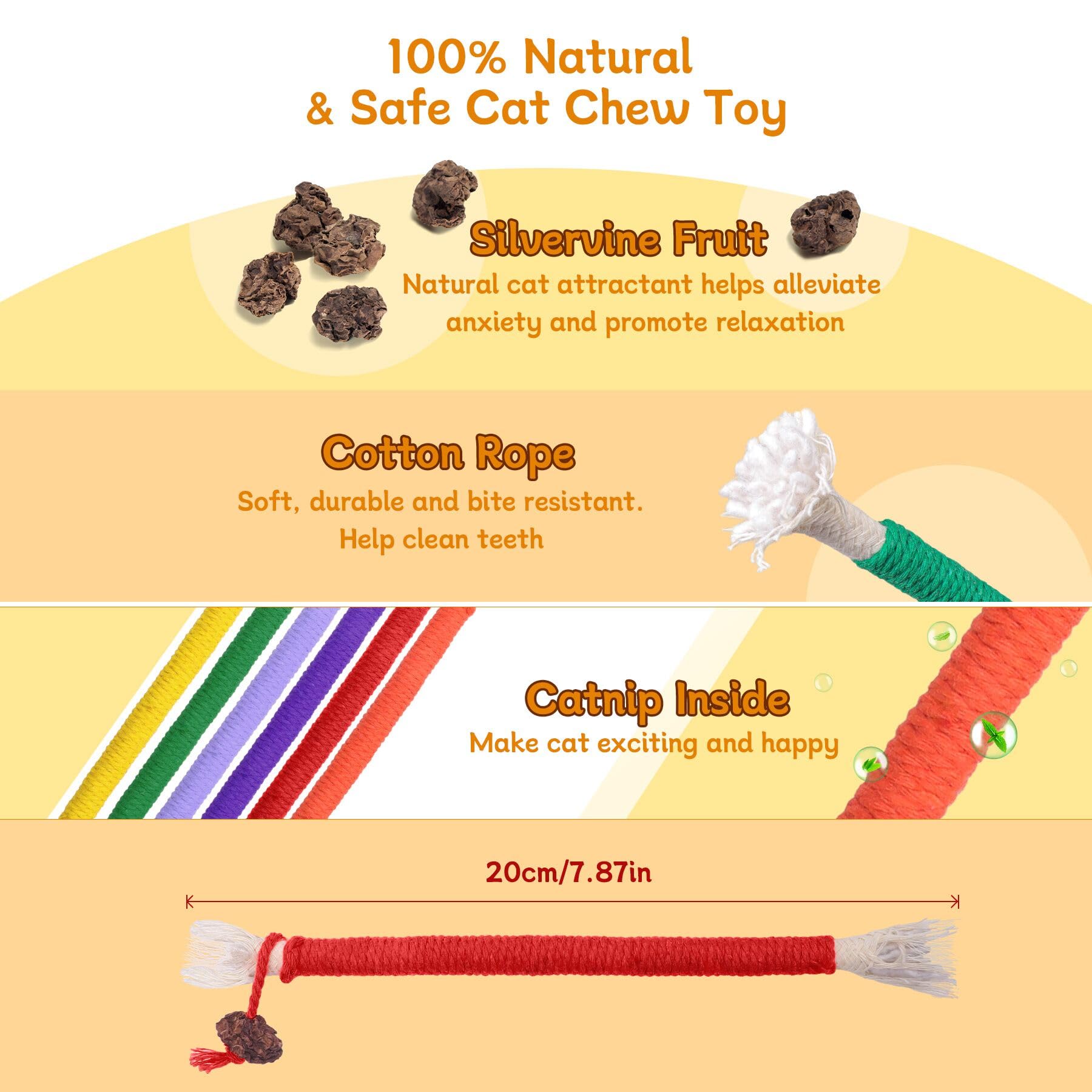 SEVENKA silvervine cat chew sticks six-pack ready for indoor enrichment