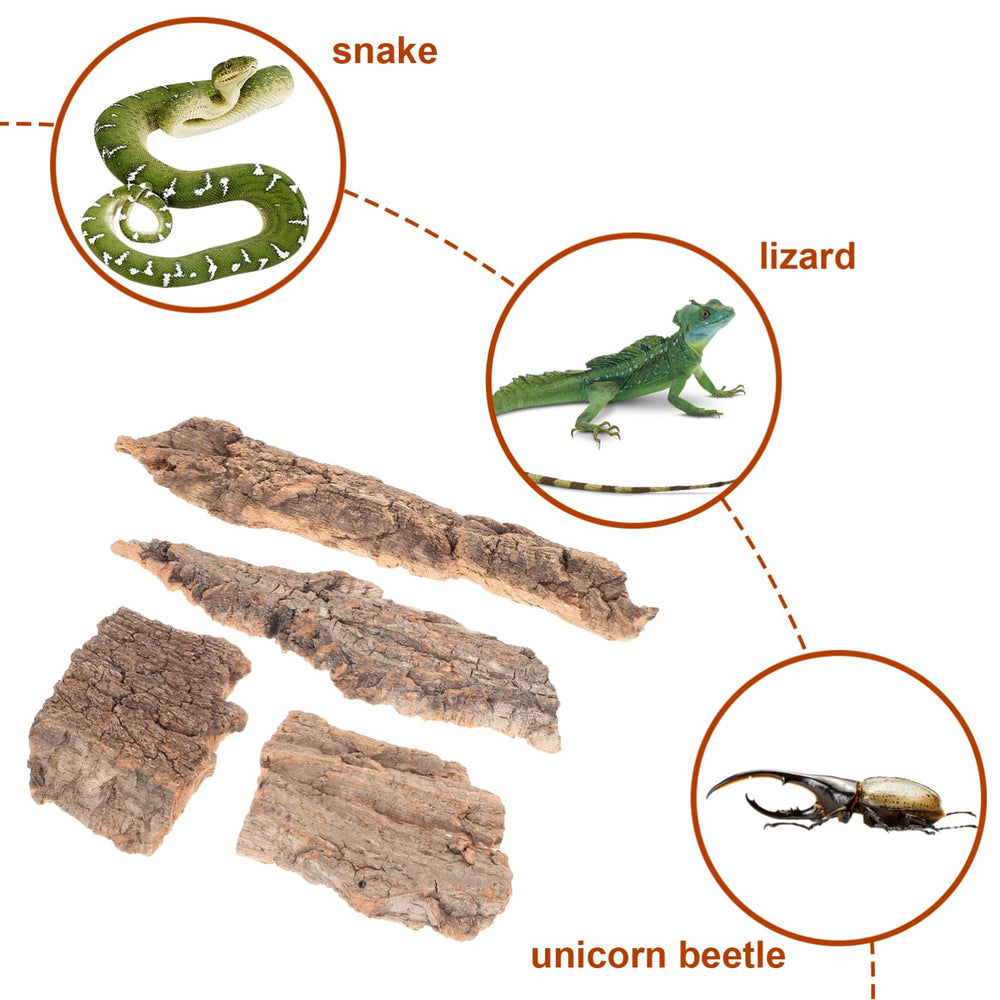 SEWACC cork bark bits rugged texture offers enrichment during tank setup