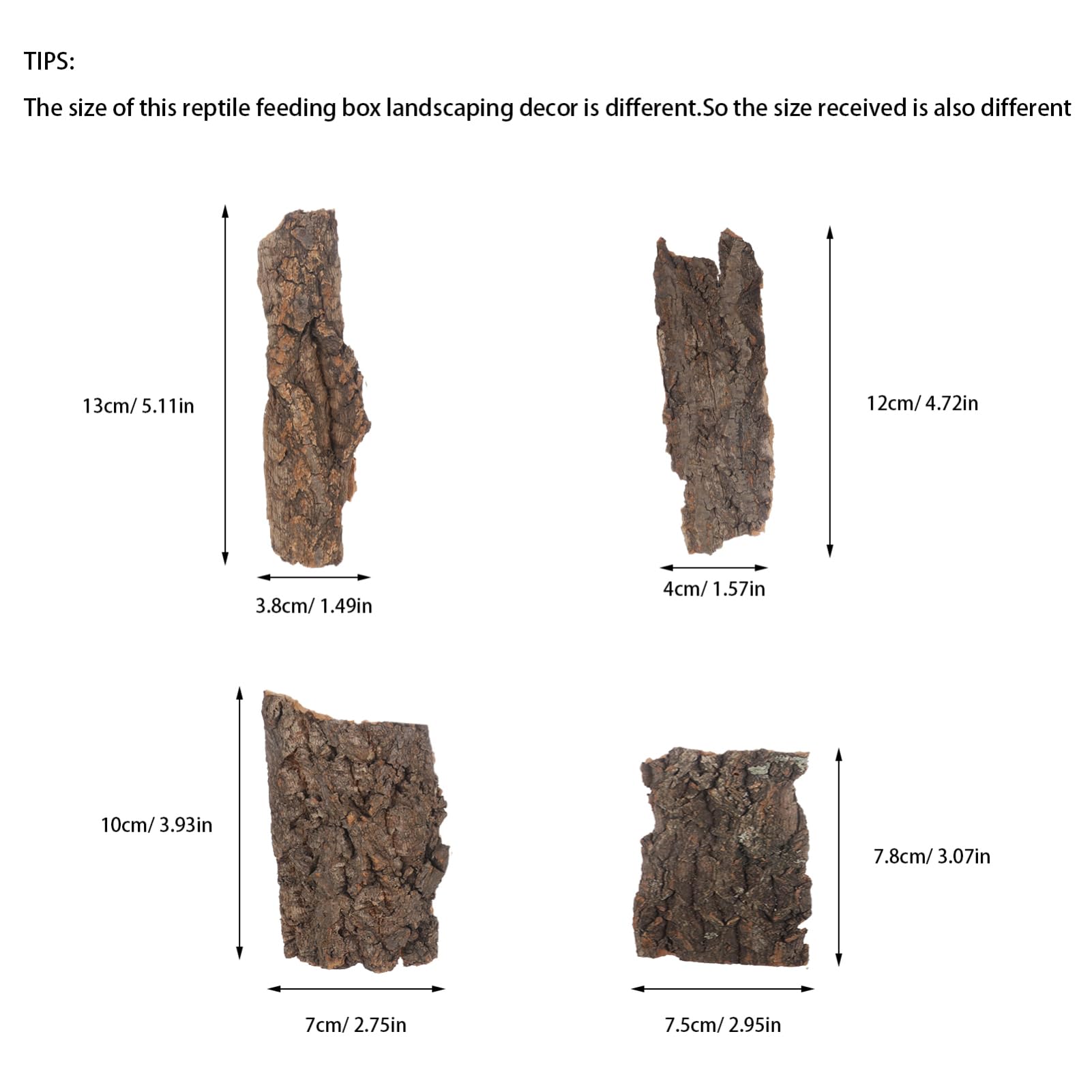 SEWACC cork bark bits package photo demonstrates ready-to-use reptile substrate