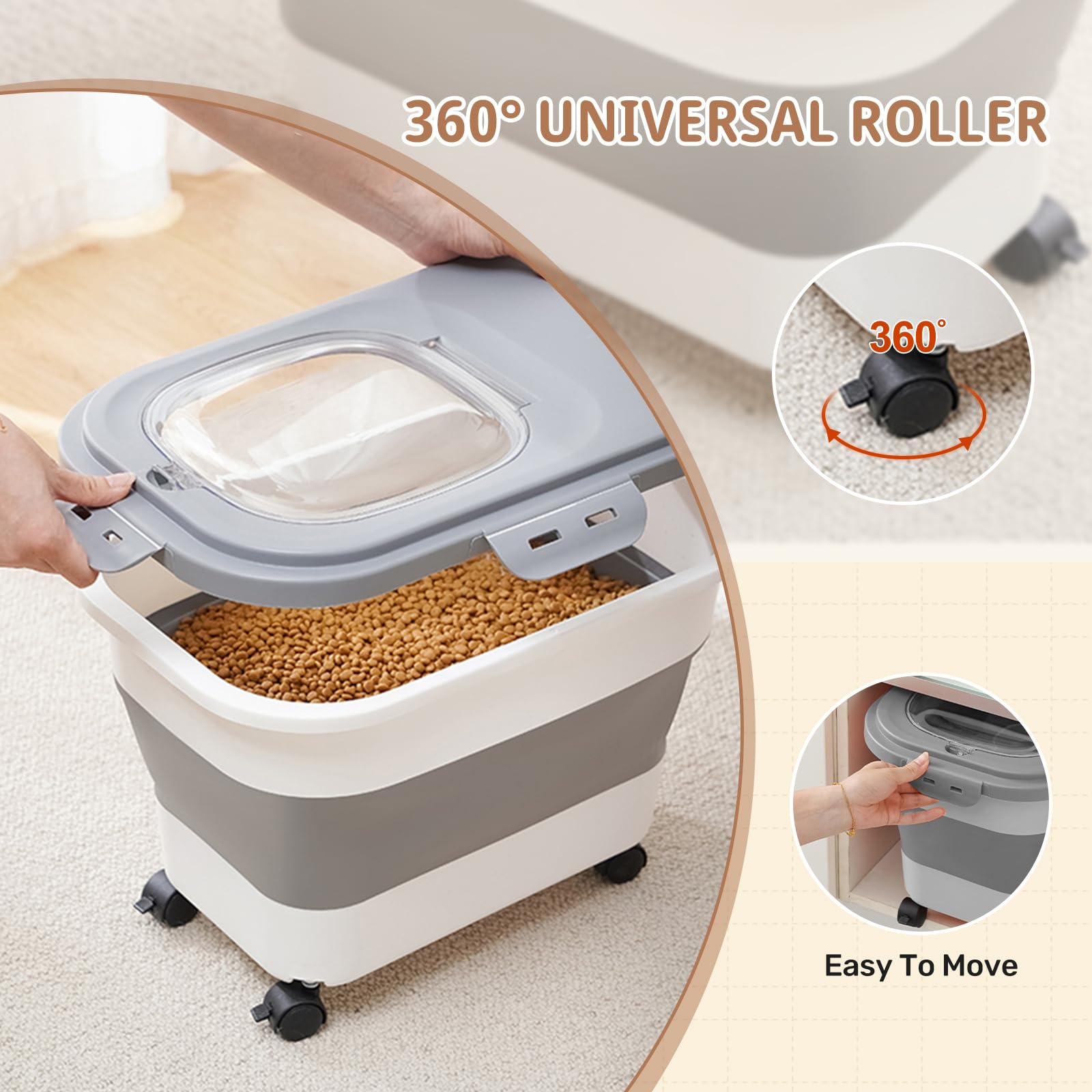 SEWIU container on four detachable wheels for easy relocation