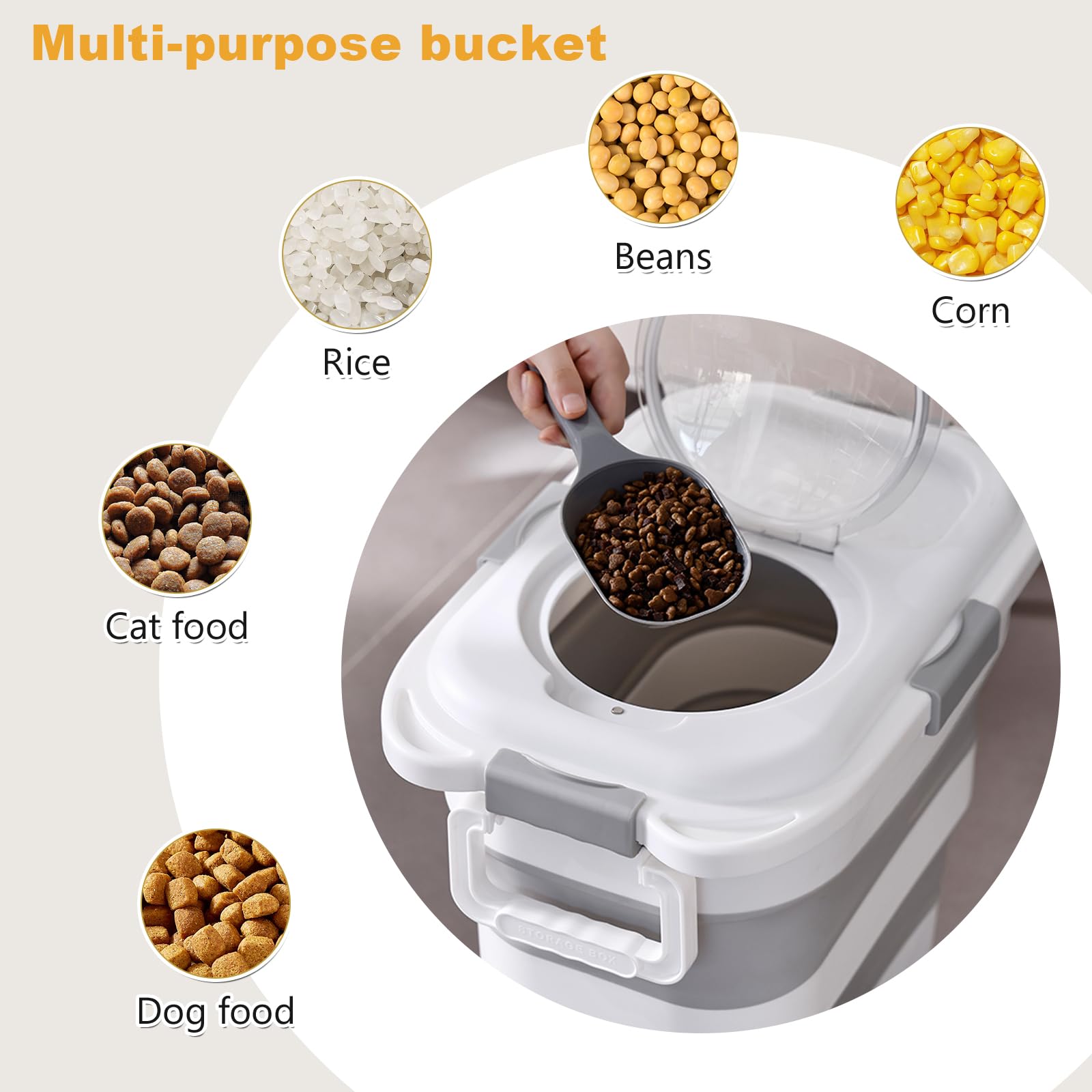 SEWIU moisture-proof lid helps keep contents dry and fresh.