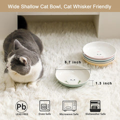 Seyatoo cat bowls colorful-pattern-02 emphasizes durable ceramic for everyday use.