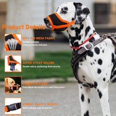 Seyezo air mesh nylon cover closeup orange XL highlighting breathable guard for calm socialization.