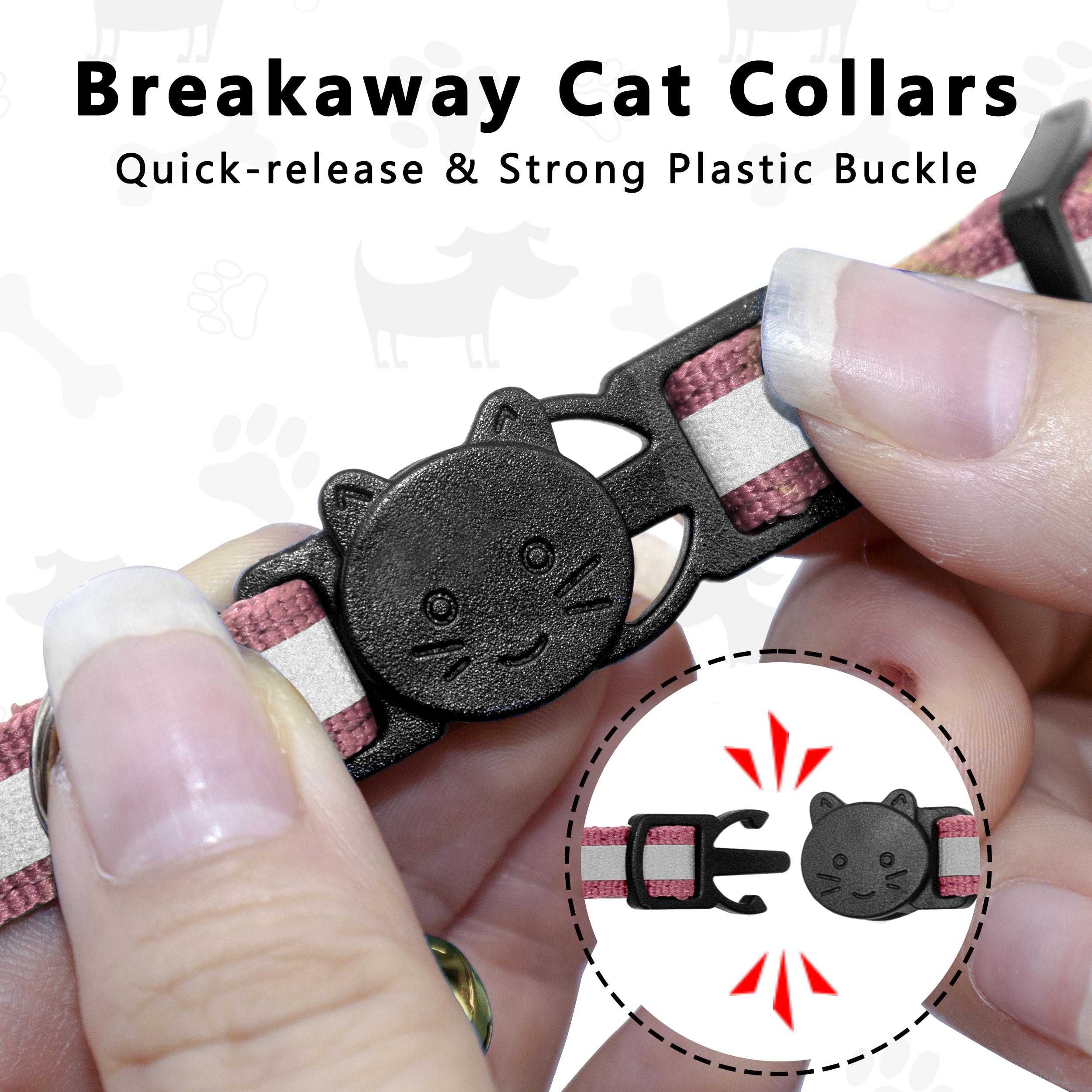 Seyezo pink collar includes a bell for audible cues during exploration.