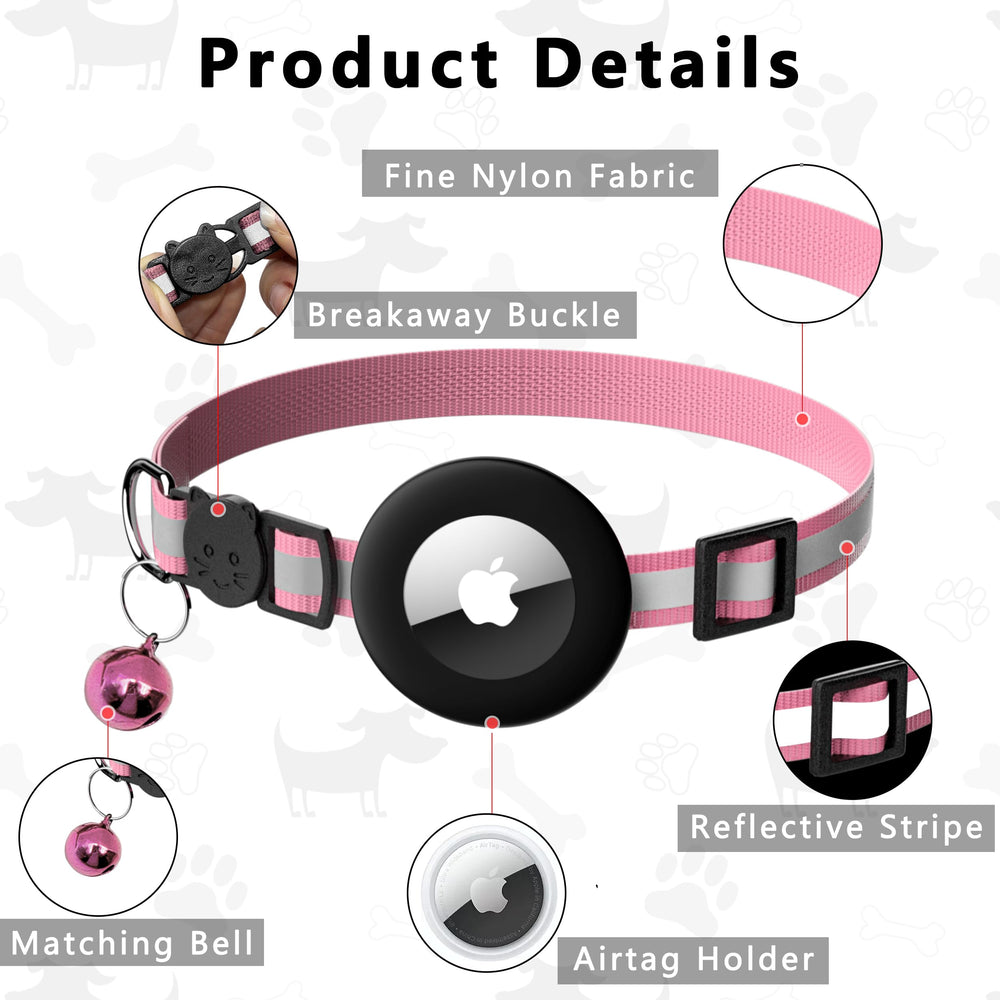 Seyezo pink breakaway collar with buckle improves safety during play.