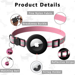 Seyezo pink breakaway collar with buckle improves safety during play.