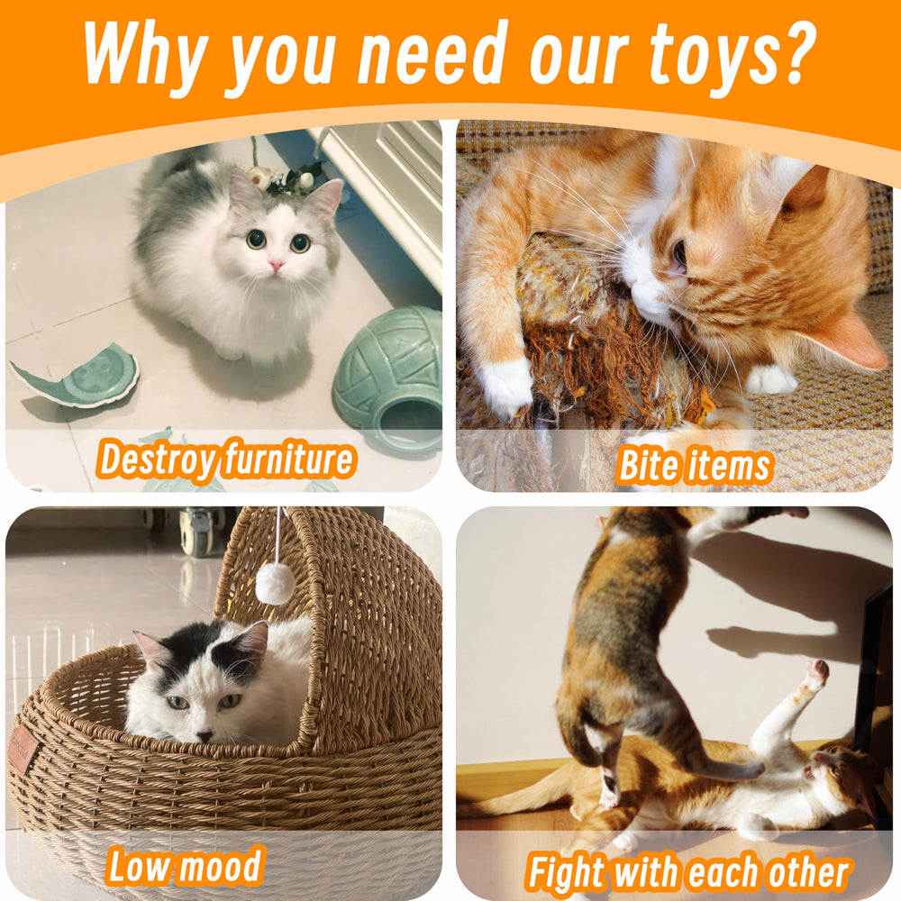 Seyezo catnip toys encourage safe chewing that can support oral play.