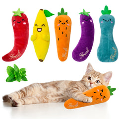 Seyezo catnip toys with five colors for curious indoor play.