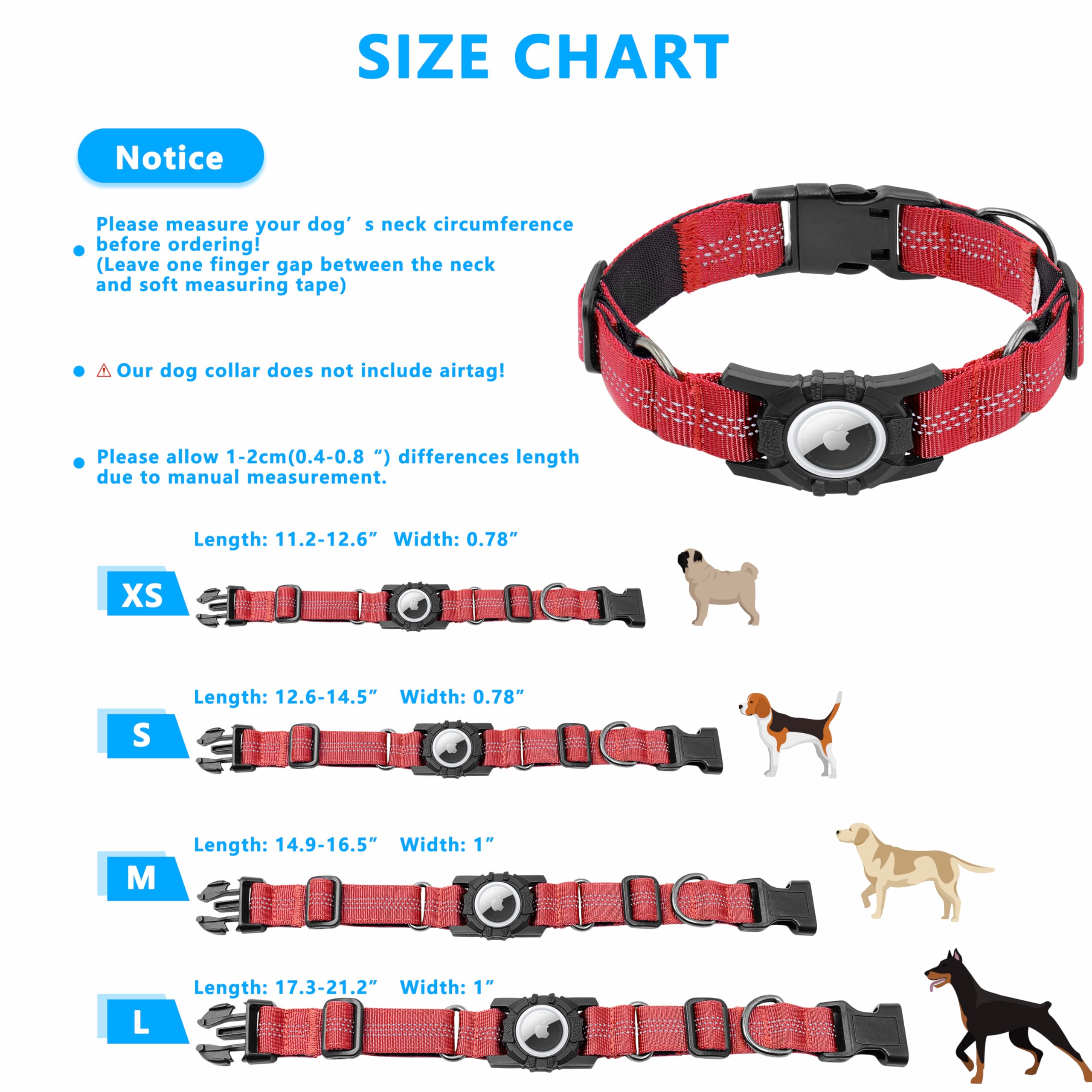 Seyezo Adjustable sizes ensure a comfy fit for small to large dogs.