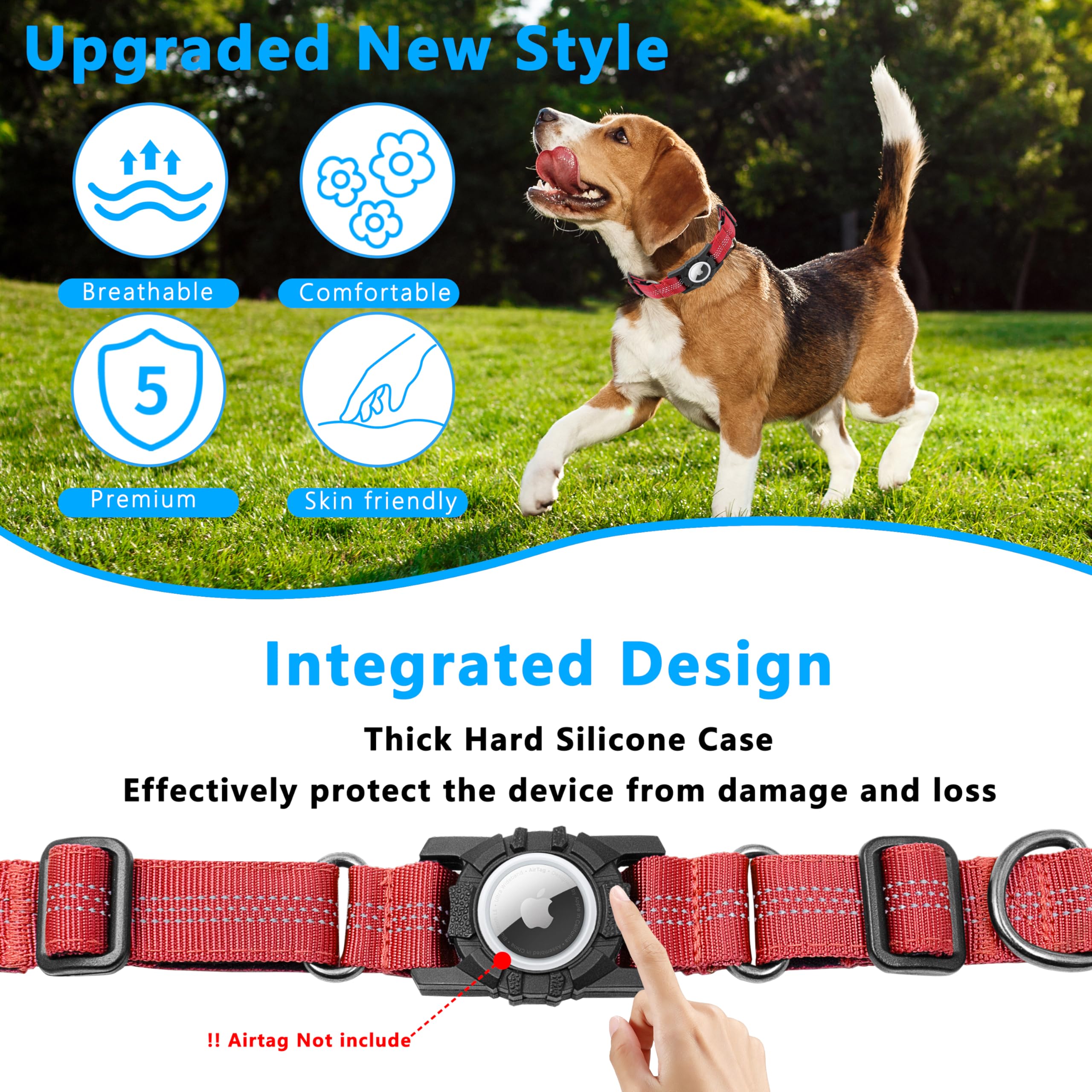 Seyezo Reflective stitching on the collar improves visibility during night walks.