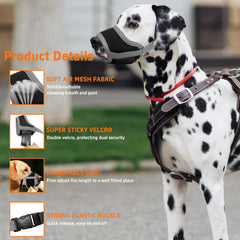 Seyezo dog muzzle adjustable-buckle-fit shows secure, customizable sizing for many breeds