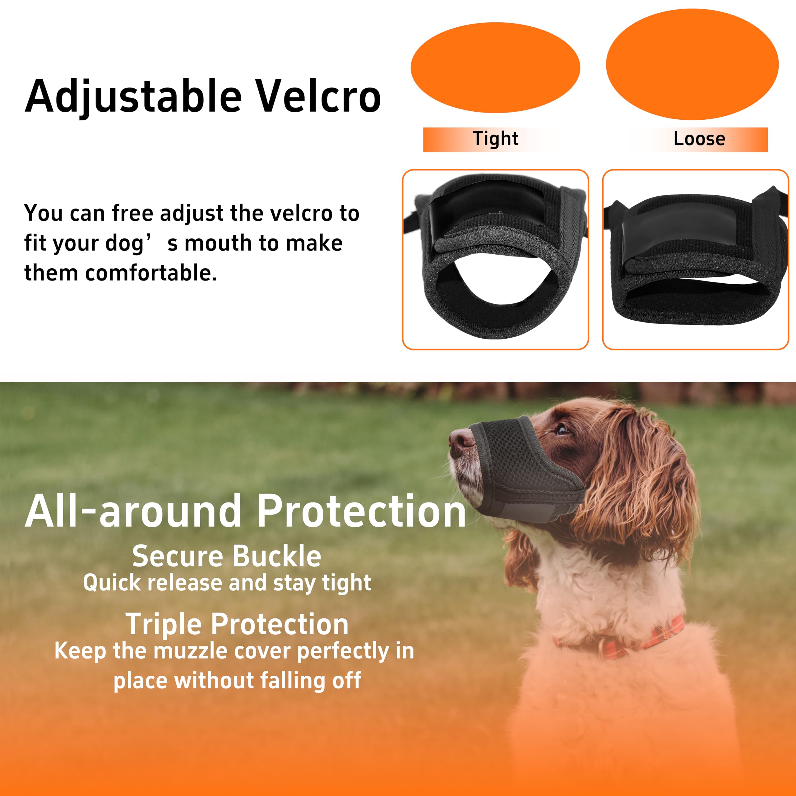 Seyezo dog muzzle easy-clean design, machine washable