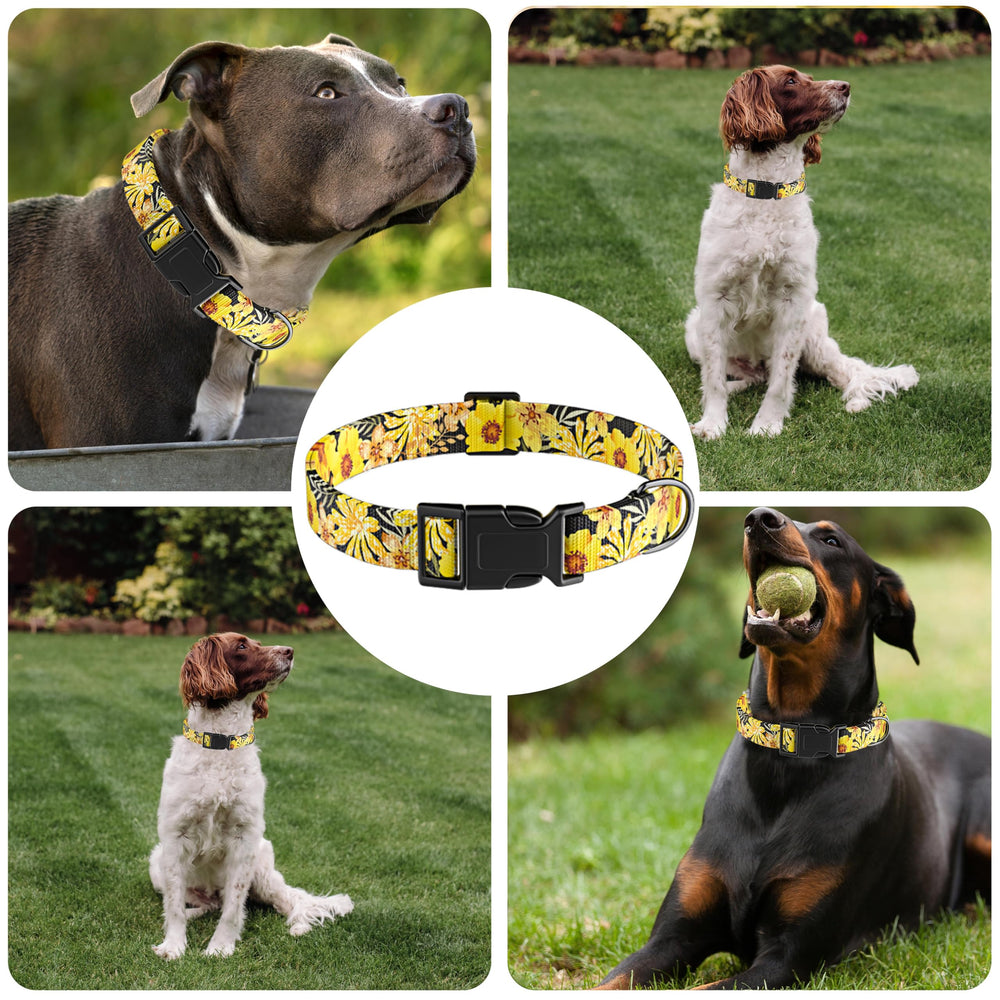 Seyezo durable polyester fabric collar offers long-lasting wear and easy care.