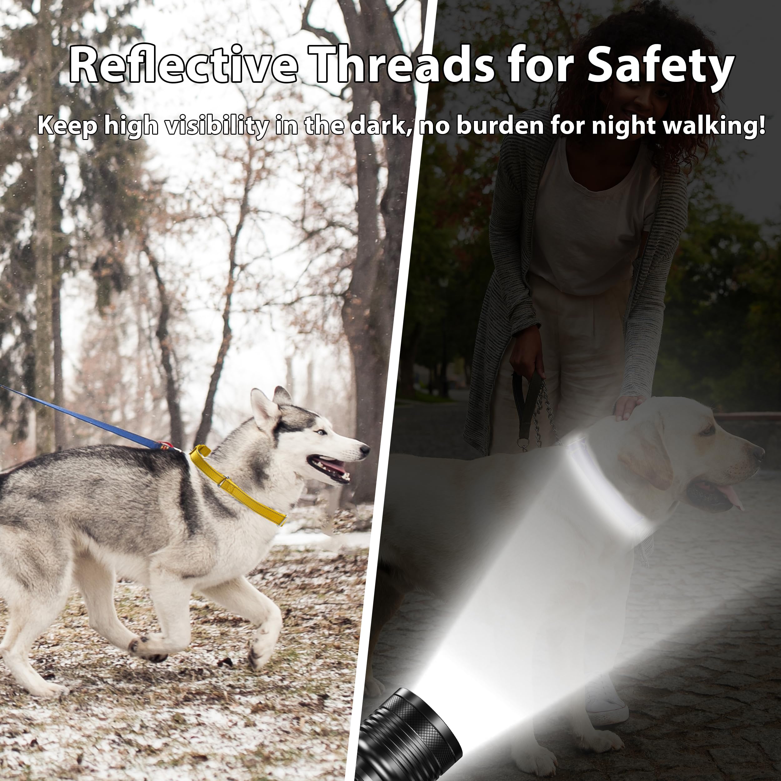 Seyezo martingale collar nylon webbing offers tear resistance.