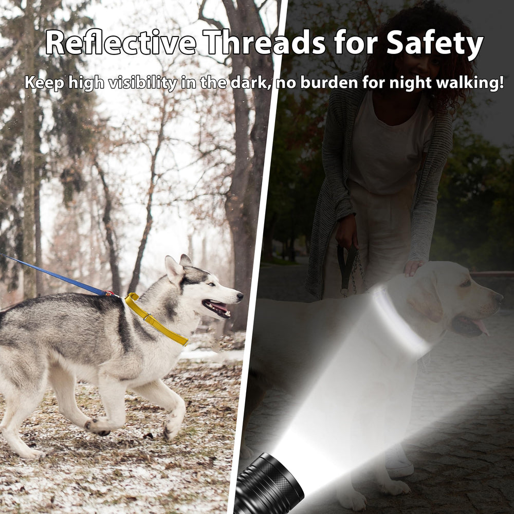 Seyezo martingale collar nylon webbing offers tear resistance.