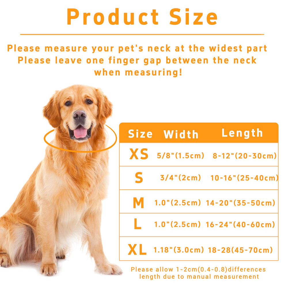 Seyezo puppy collar small-to-large sizing for versatile dogs.