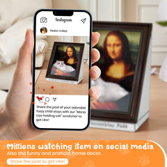 Seyõssbe Mona Lisa cat bed side view—stable, stylish perch for lounging and gentle scratching.