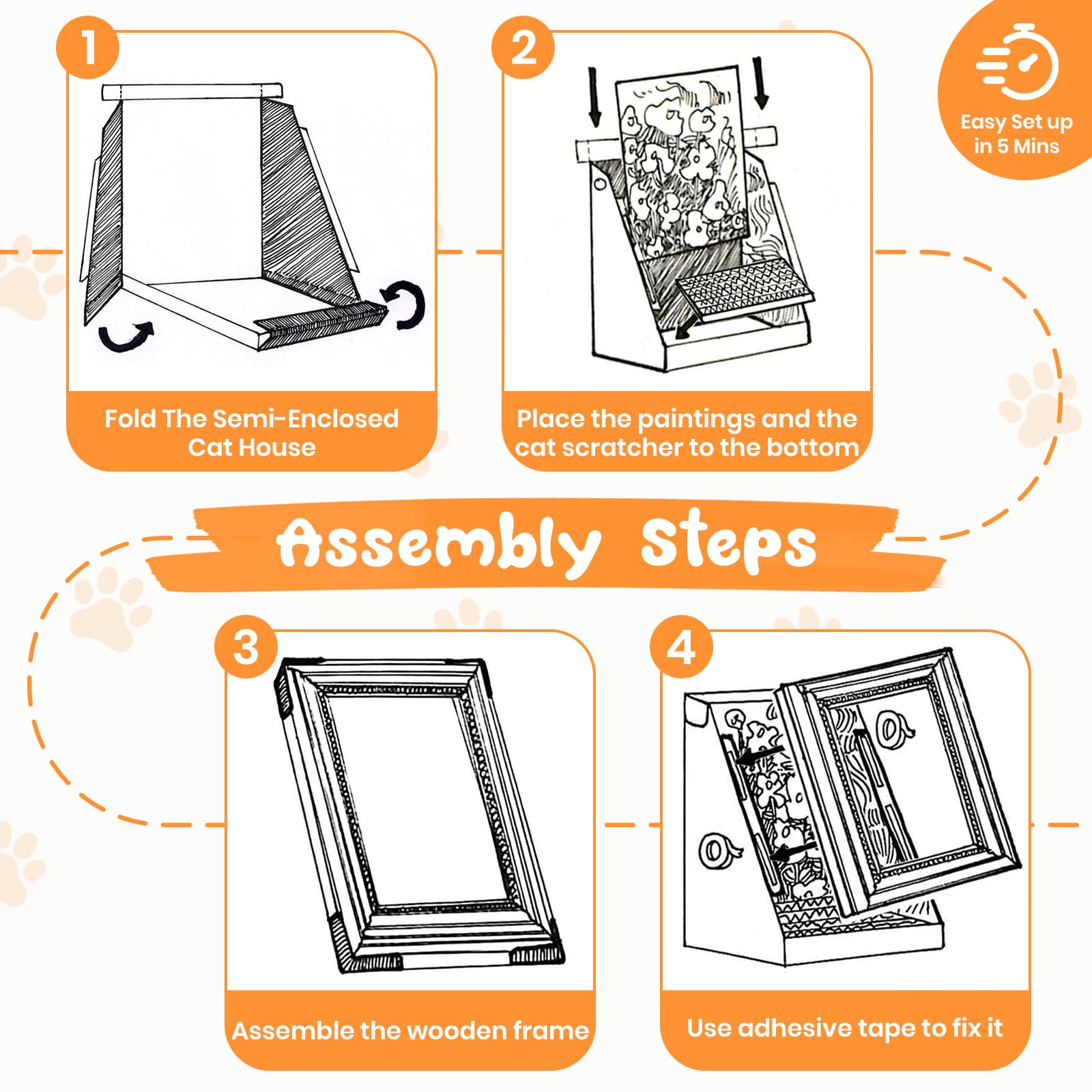 Seyõssbe Mona Lisa wood-frame bed—sturdy base supports play and scratching sessions.