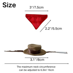 SEZDEKI Bearded Dragon Bandana—red cotton bandana adds charming lizard costume style.