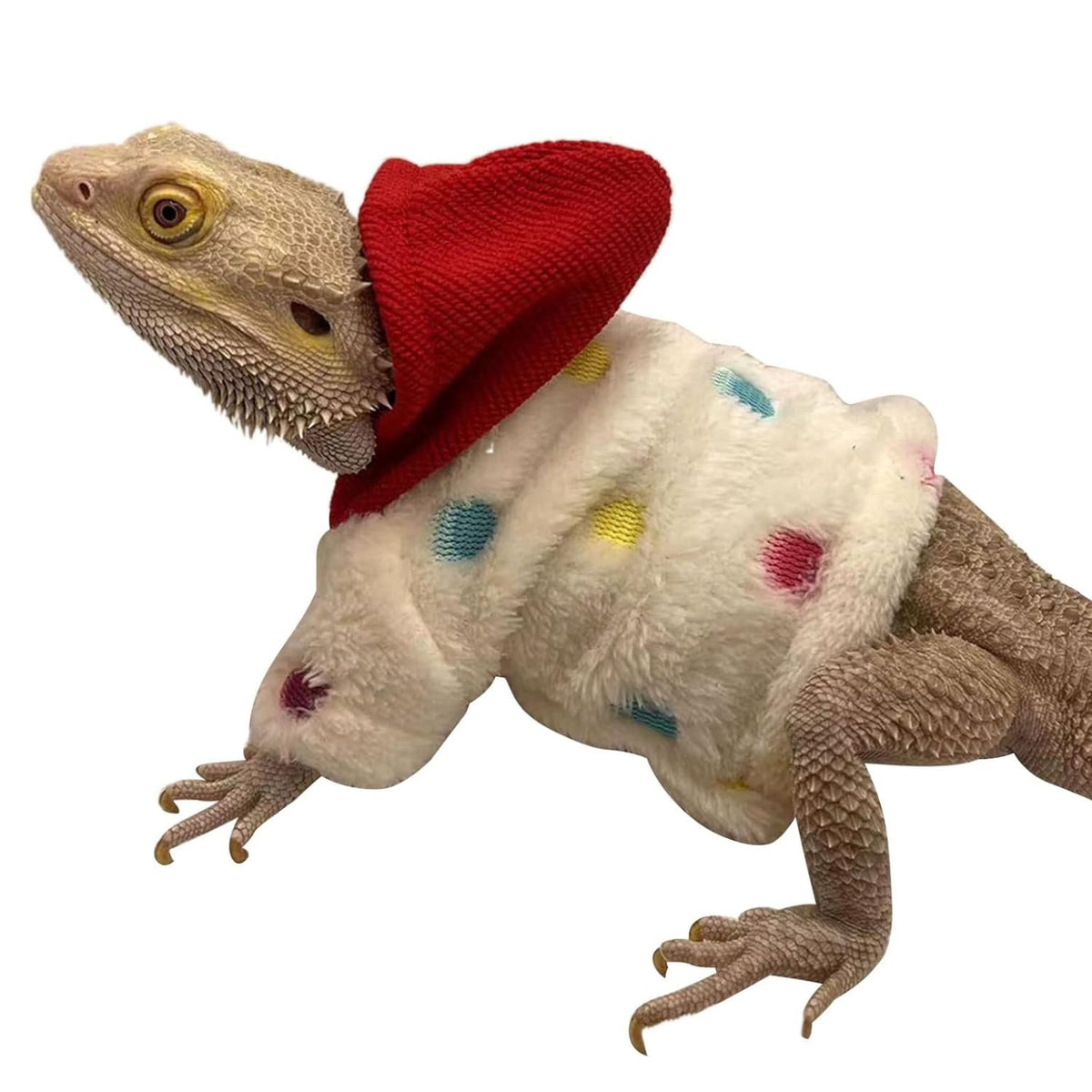 SEZDEKI bearded dragon hoodie fabric detail shows skin-friendly cotton and soft stretch