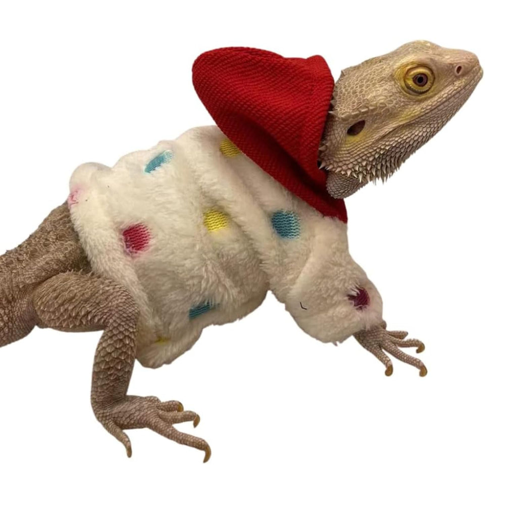 SEZDEKI bearded dragon hoodie size guide shows chest and back fit