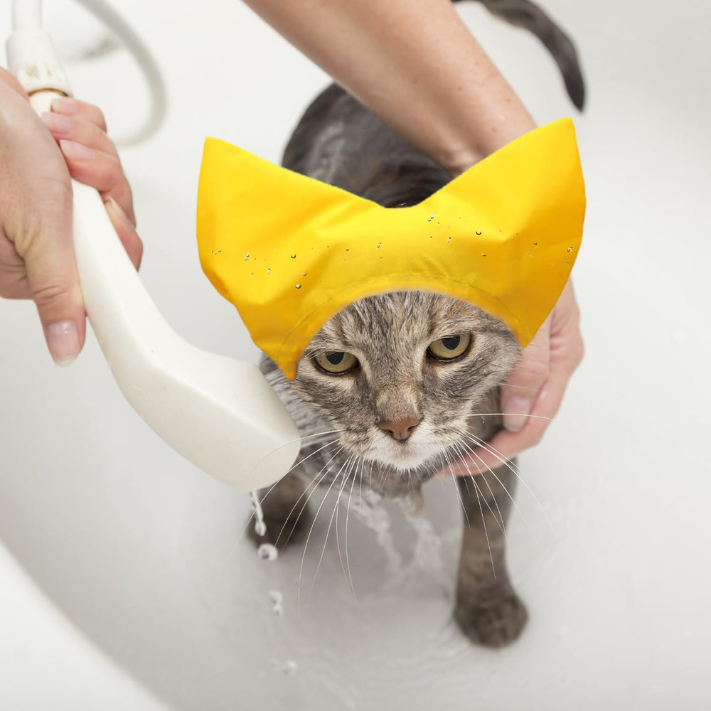 SEZDEKI cute pet shower cap yellow designed for easy use