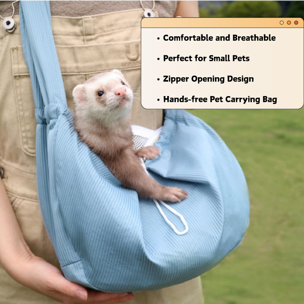 SEZDEKI Ferret Sling Carrier padded bottom provides comfy resting area.