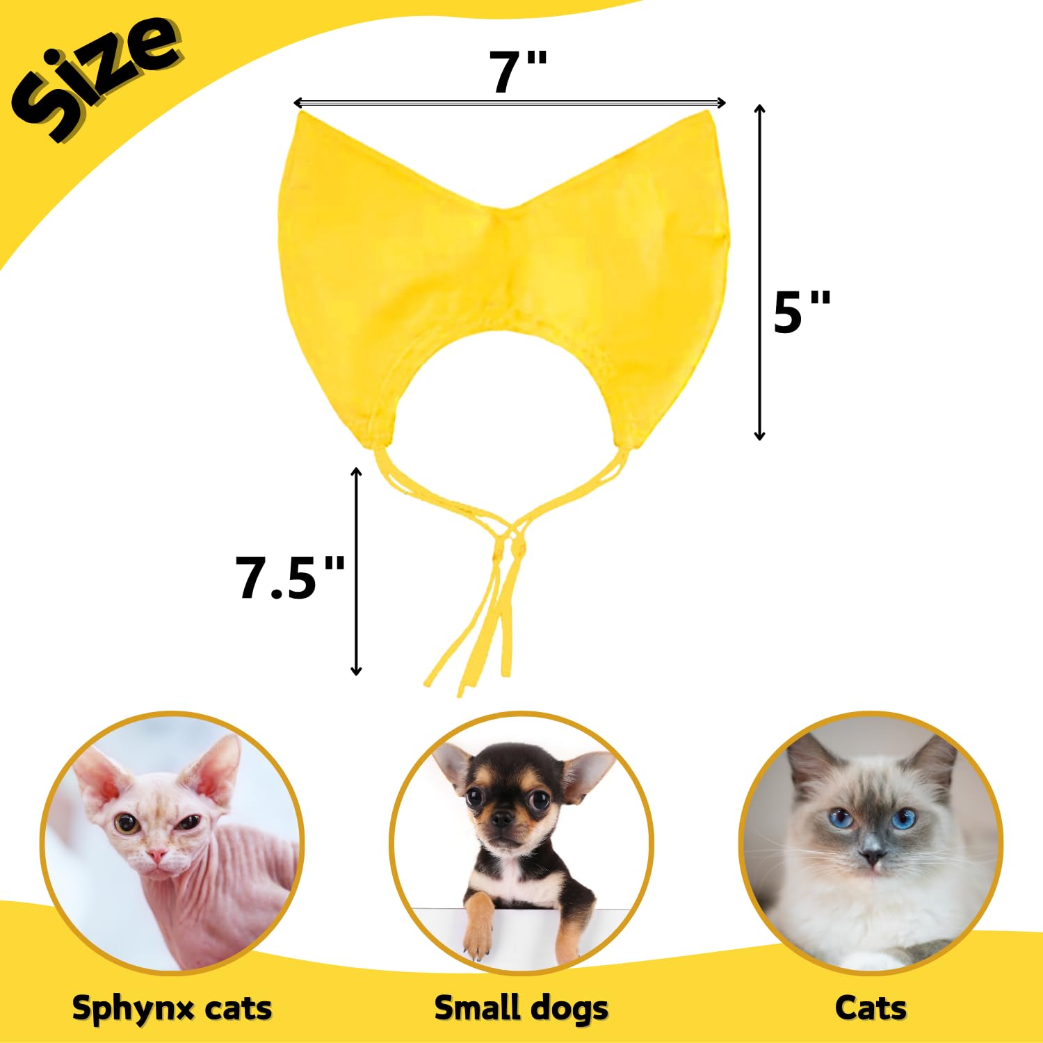 SEZDEKI waterproof pet cap for dog and cat with bright yellow visibility