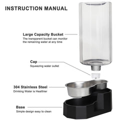 Sfozstra dog bowl stainless steel keeps water clean and odors low.
