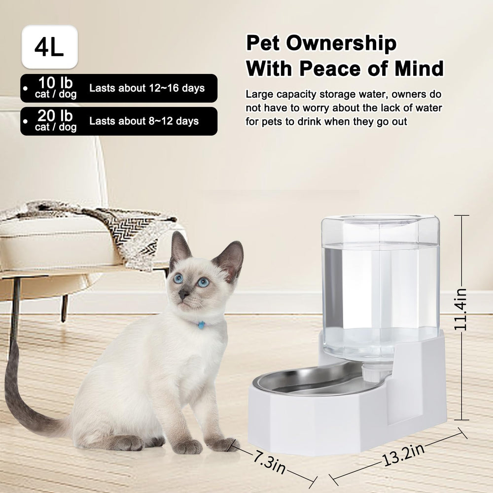 Sfozstra Gravity Water Bowl Dispenser automatic refill keeps pets hydrated unattended.