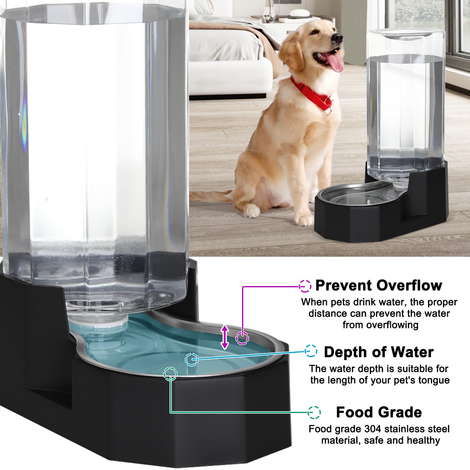 Sfozstra octagonal base prevents spills during energetic play.