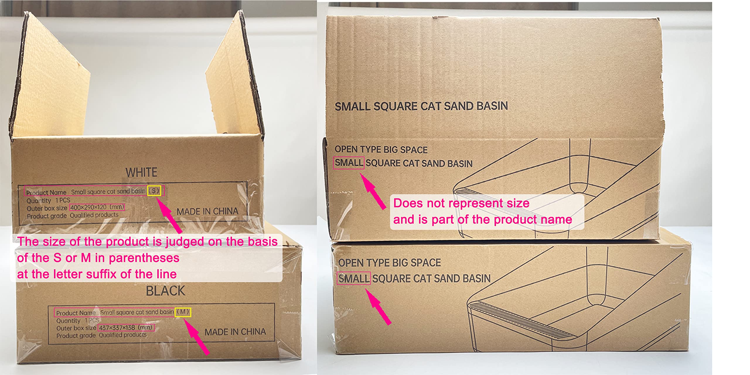 Sfozstra open high-sided pink litter box highlights anti-scatter design for tidy spaces.