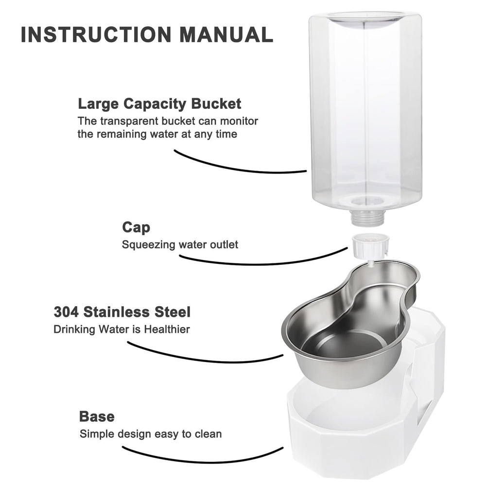 Sfozstra spill-proof water feeder base reduces spills during drinks