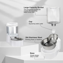 Sfozstra Stainless steel cat water bowl delivers durable, clean water.