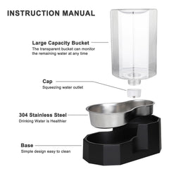 Sfozstra stainless-steel dog bowl 304 keeps water clean and odor-free.