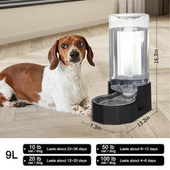Sfozstra water feeder demonstrates gravity design perfect for garages and outdoor pet spaces.