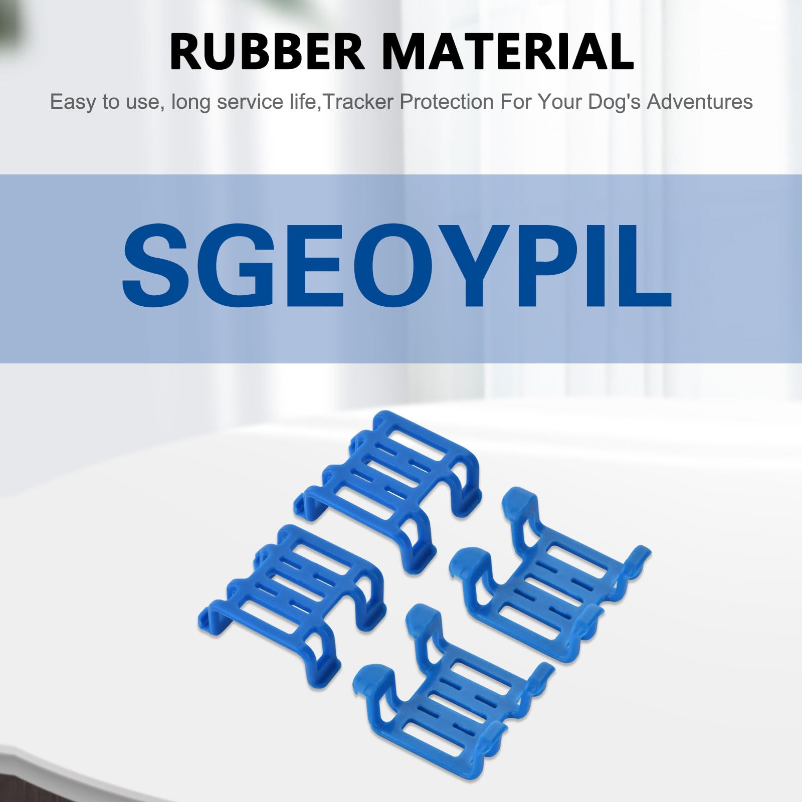 SGEOYPIL safe-materials clip highlights odorless, skin-friendly design for sensitive dogs.