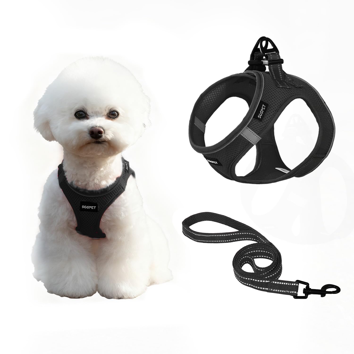 SGSPET breathable dog harness mesh keeps pets cool during walks