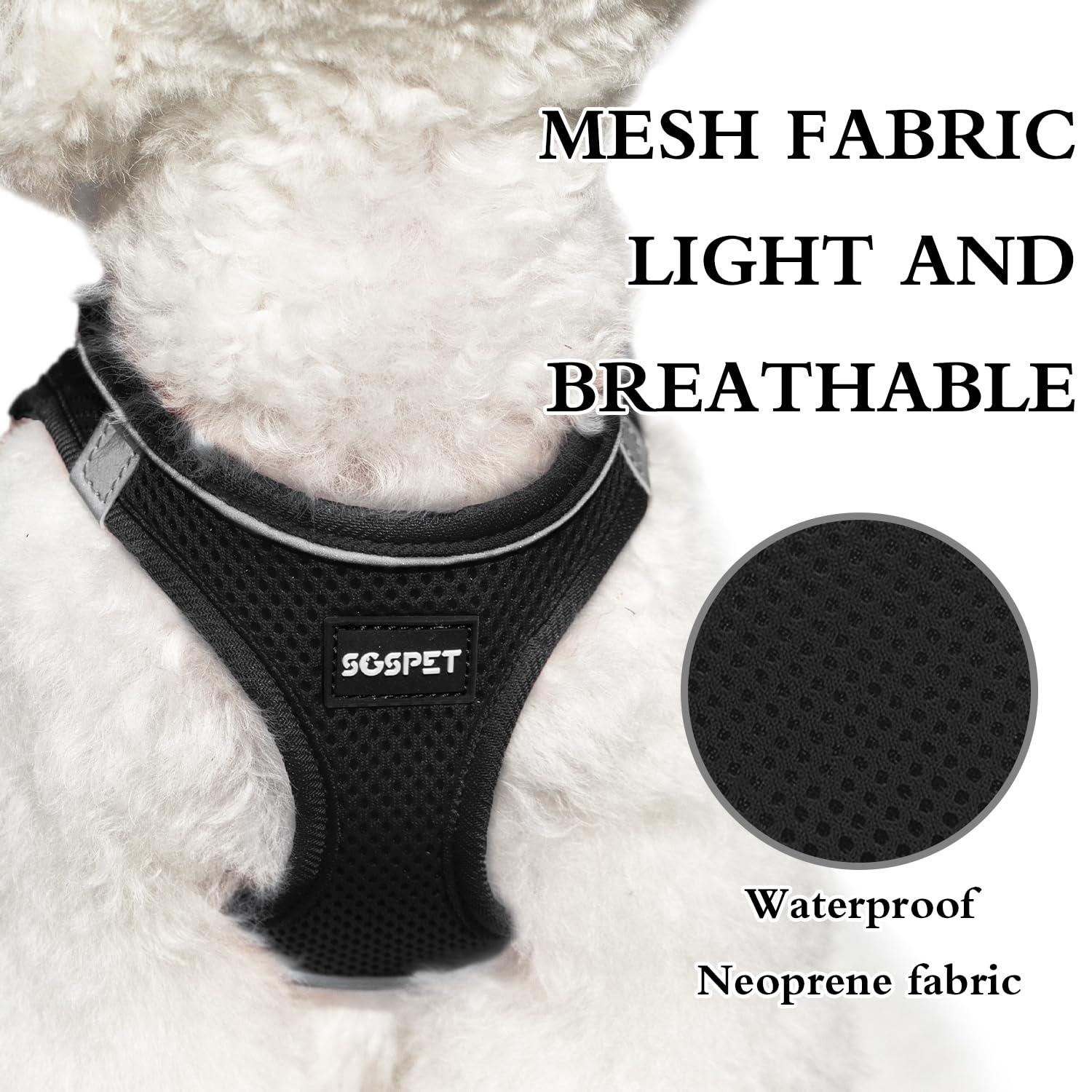 SGSPET no-pull design reduces pulling while staying comfortable around chest