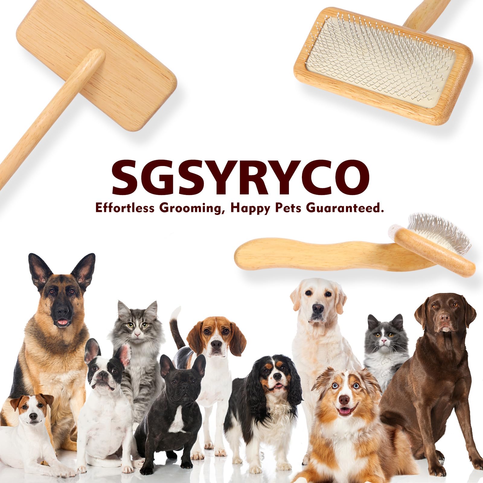 SGSYRYCO ergonomic handle anti-slip supports comfortable long grooming sessions.