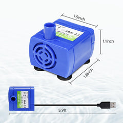 SgurFin 5V low-voltage pump with USB interface offers safe, flexible powering options.