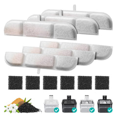 SgurFin 6-pack replacement filters for the cat fountain ensure fresh, clean water.
