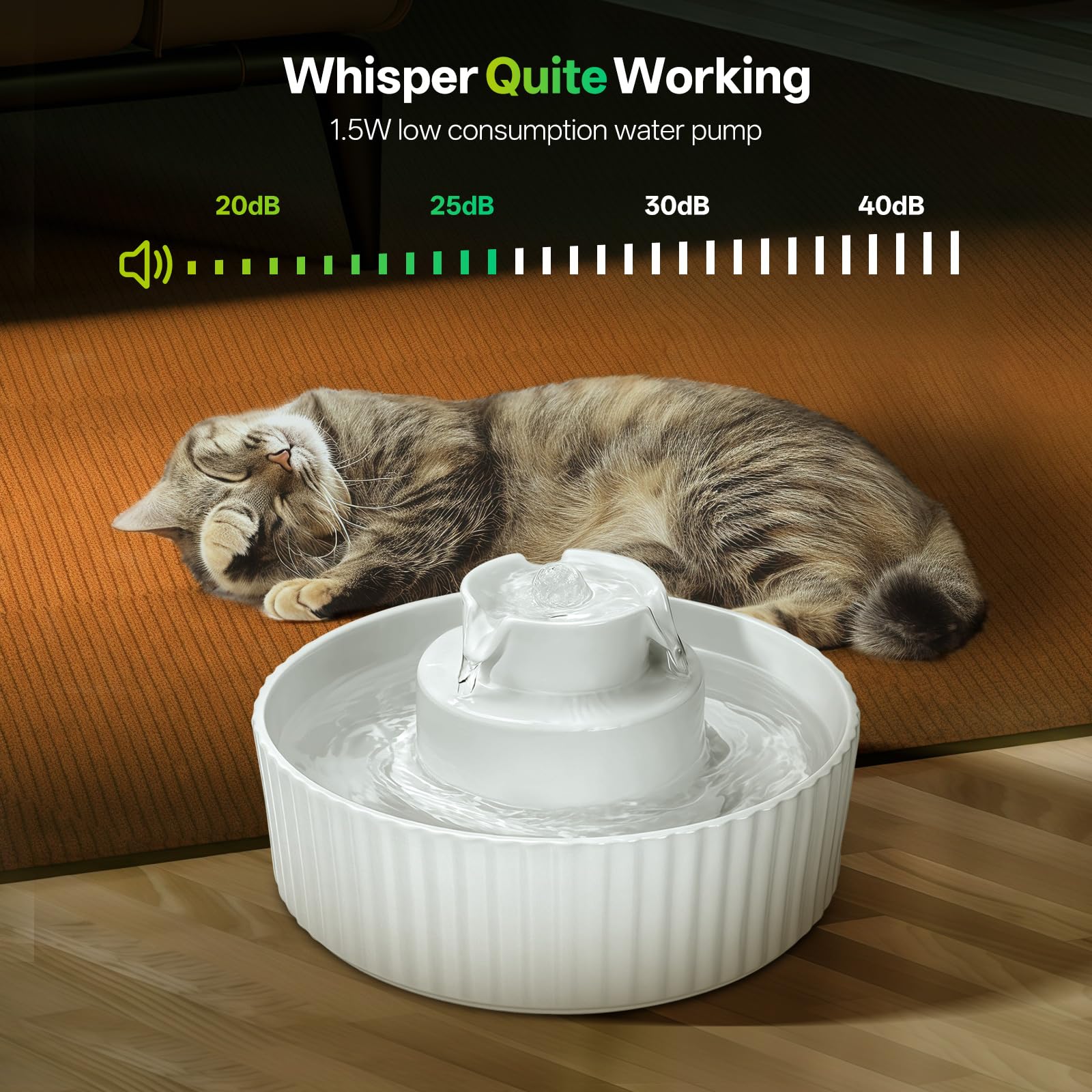 SgurFin ceramic surface resists stains and is easy to wipe.