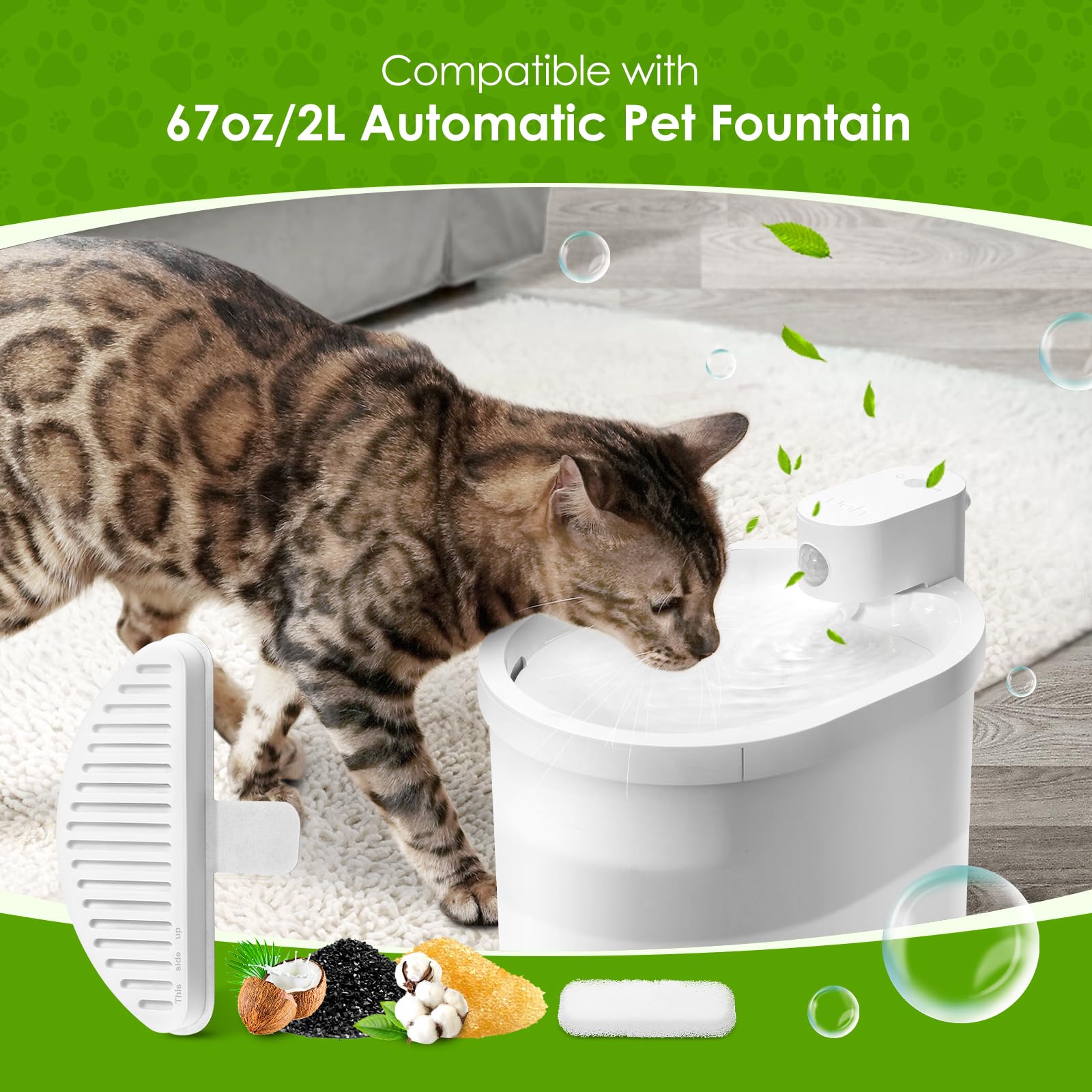 SgurFin cat fountain debris filtration captures hair and particles effectively.