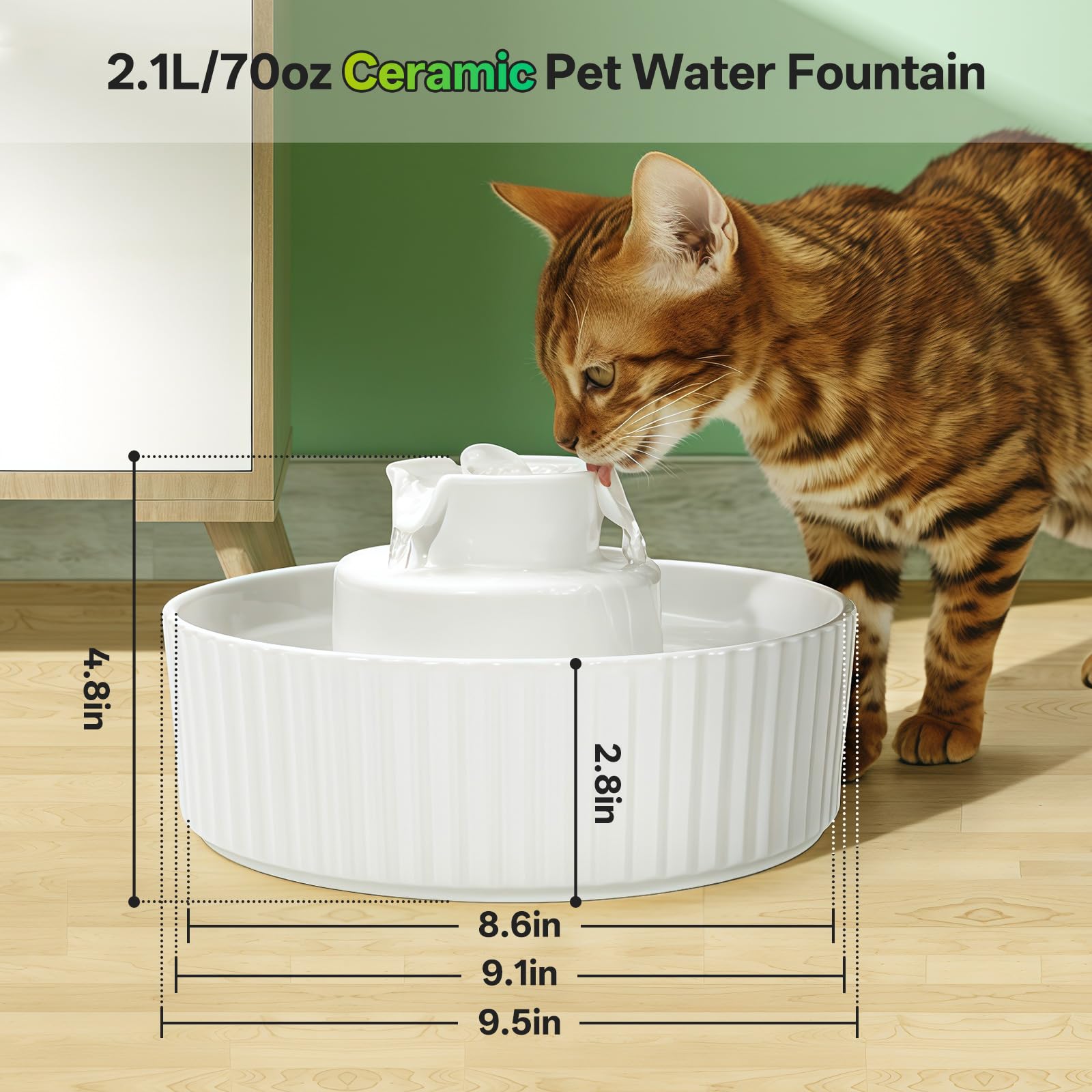 SgurFin white fountain packaging for stylish home use.
