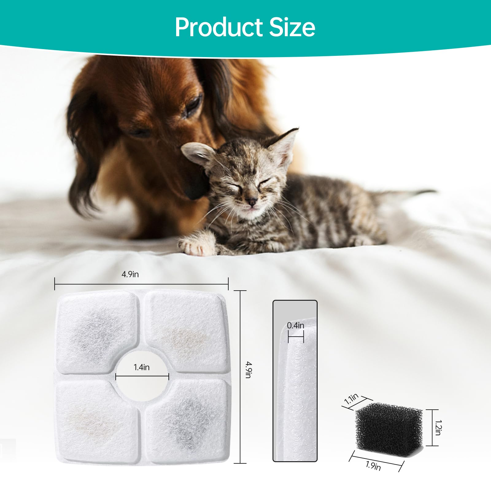 SgurFin four-layer filtration diagram highlights carbon, resin, fabric, and sponge stages.