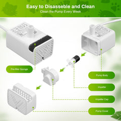 SgurFin USB-powered pump connectivity enabling flexible charging for pet setups.