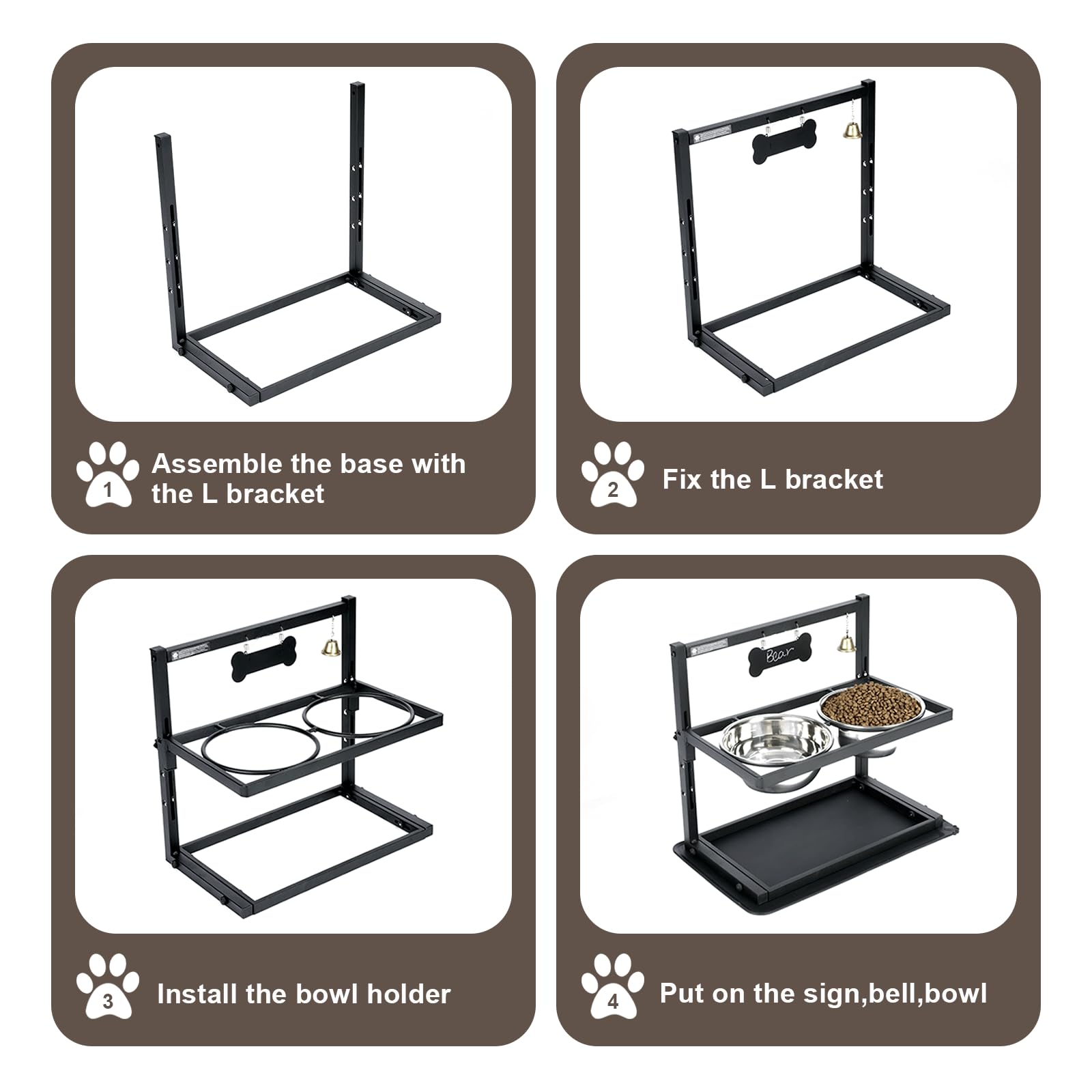 SHAINFUN dog-eating-setup showcases a stable, tidy feeding area.