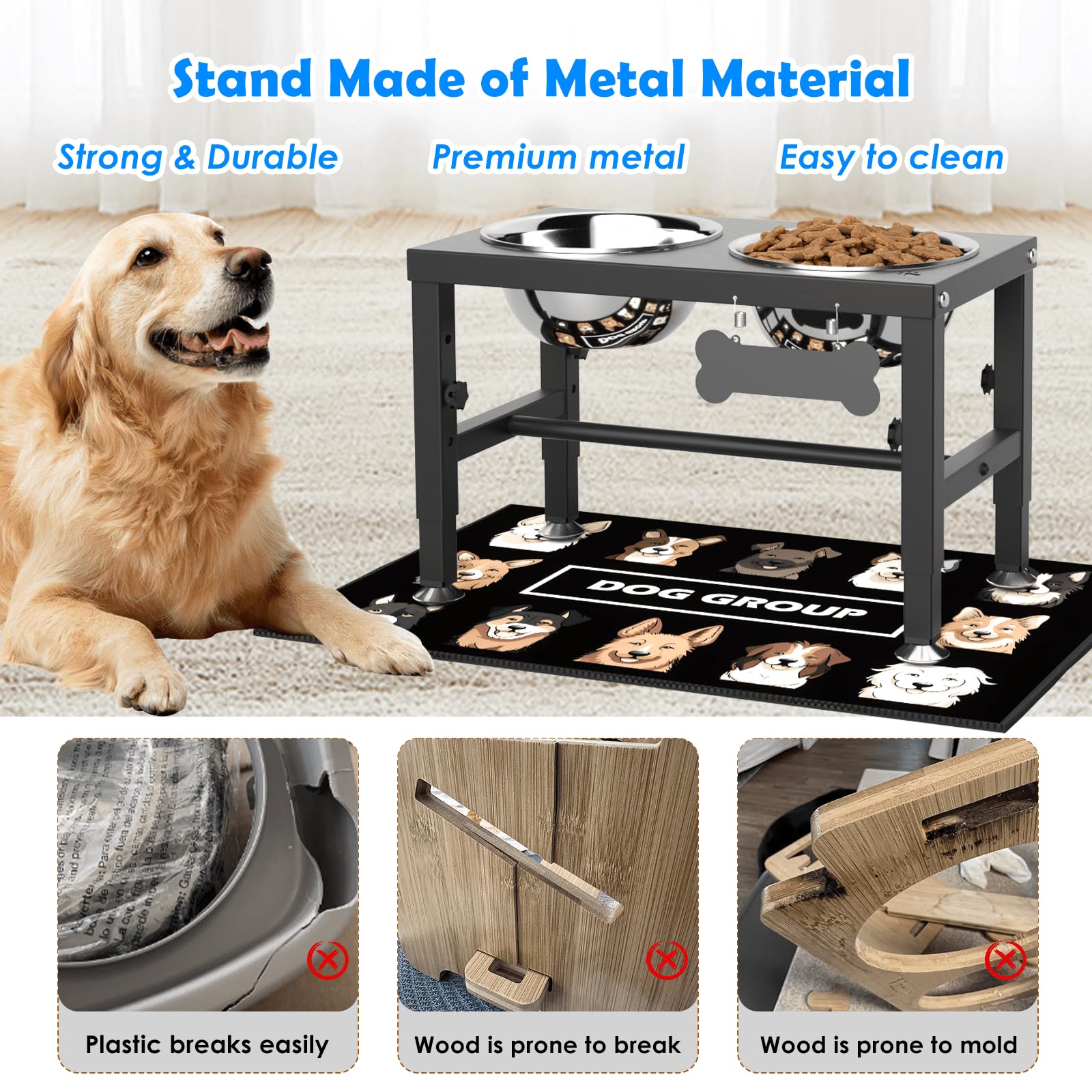 SHAINFUN spill-proof mat demonstrates floor protection during feeding