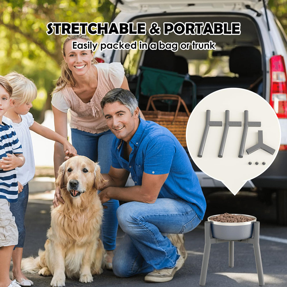 SHAINFUN three-legged support provides stable dining for dogs